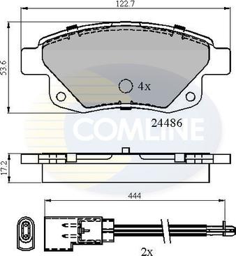 Comline CBP21554 - Kit de plaquettes de frein, frein à disque cwaw.fr