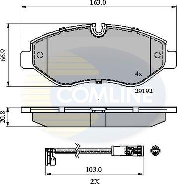 Comline CBP21555 - Kit de plaquettes de frein, frein à disque cwaw.fr