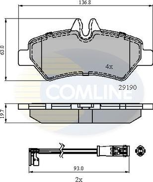 Comline CBP21556 - Kit de plaquettes de frein, frein à disque cwaw.fr