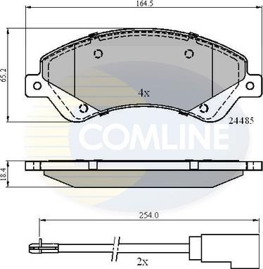 Comline CBP21511 - Kit de plaquettes de frein, frein à disque cwaw.fr