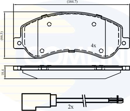 Comline CBP21512 - Kit de plaquettes de frein, frein à disque cwaw.fr