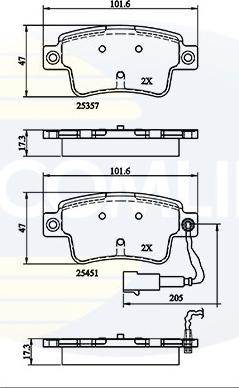 Comline CBP21528 - Kit de plaquettes de frein, frein à disque cwaw.fr