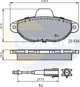 Comline CBP21602 - Kit de plaquettes de frein, frein à disque cwaw.fr