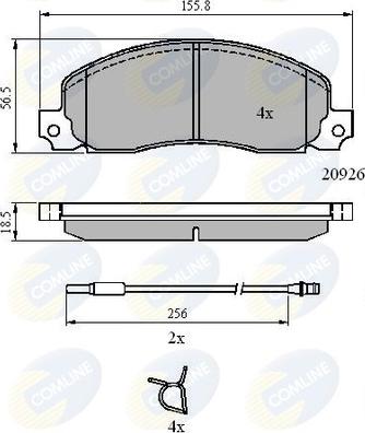 Comline CBP21048 - Kit de plaquettes de frein, frein à disque cwaw.fr