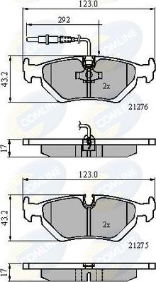 Comline CBP21002 - Kit de plaquettes de frein, frein à disque cwaw.fr