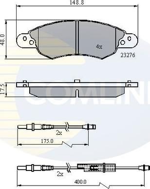 Comline CBP21119 - Kit de plaquettes de frein, frein à disque cwaw.fr