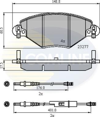 Comline CBP21120 - Kit de plaquettes de frein, frein à disque cwaw.fr