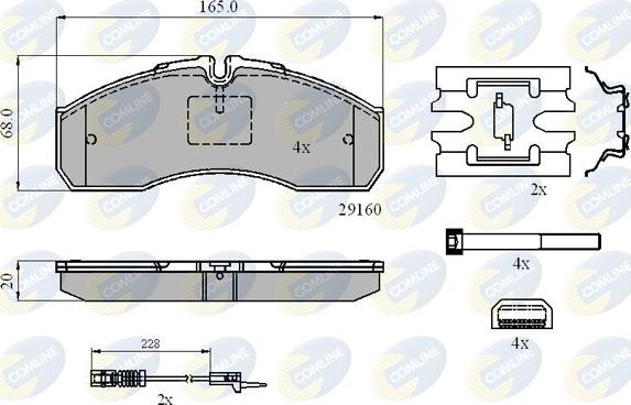 Comline CBP21735 - Kit de plaquettes de frein, frein à disque cwaw.fr