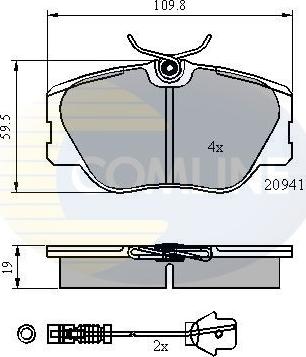 Comline CBP2360 - Kit de plaquettes de frein, frein à disque cwaw.fr