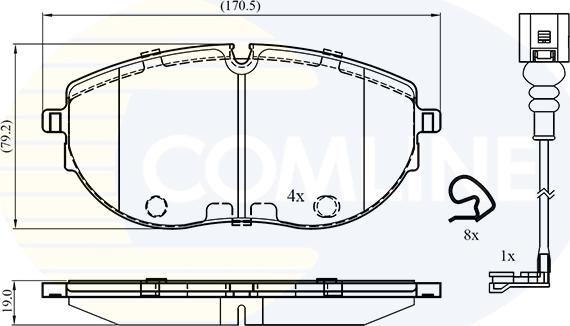 Comline CBP23303 - Kit de plaquettes de frein, frein à disque cwaw.fr