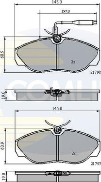 Comline CBP2219 - Kit de plaquettes de frein, frein à disque cwaw.fr