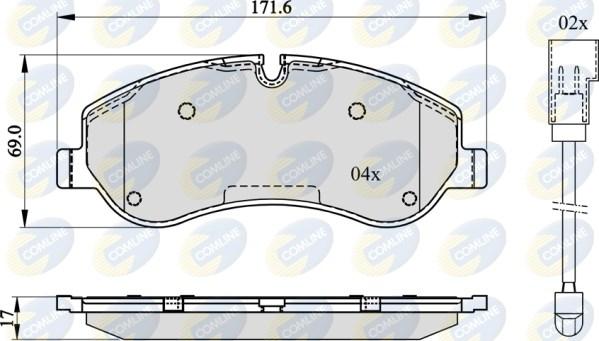 Comline CBP22142 - Kit de plaquettes de frein, frein à disque cwaw.fr