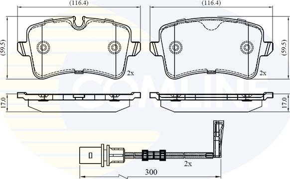 Comline CBP22391 - Kit de plaquettes de frein, frein à disque cwaw.fr