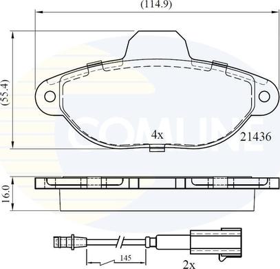 Comline CBP22383 - Kit de plaquettes de frein, frein à disque cwaw.fr