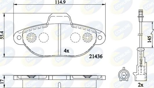 Comline CBP22200 - Kit de plaquettes de frein, frein à disque cwaw.fr