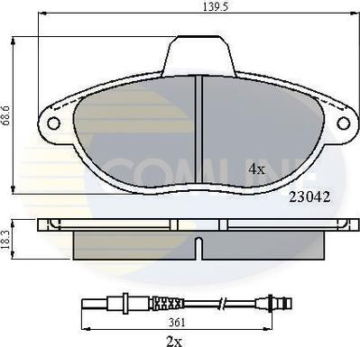 Comline CBP2714 - Kit de plaquettes de frein, frein à disque cwaw.fr