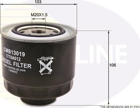 Comline CMB13019 - Filtre à carburant cwaw.fr