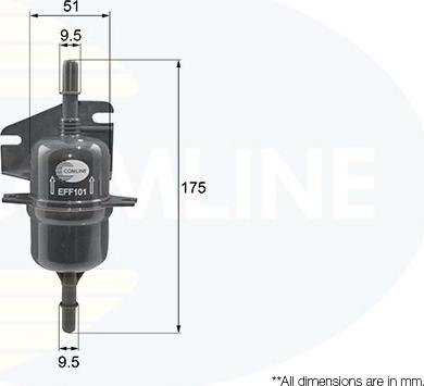 Comline EFF101 - Filtre à carburant cwaw.fr