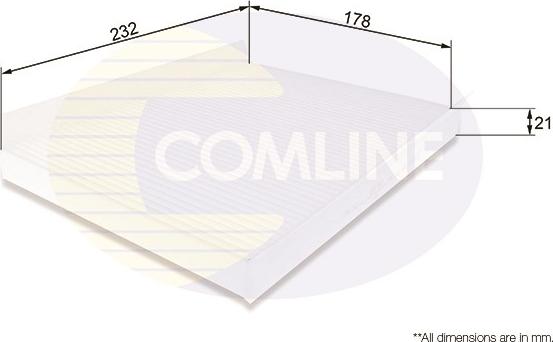 Comline EKF103 - Filtre, air de l'habitacle cwaw.fr