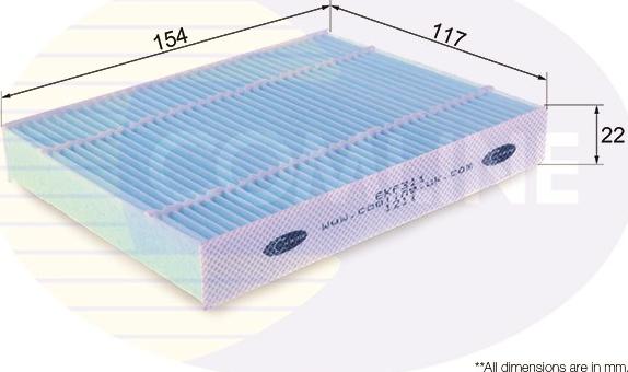 Comline EKF311 - Filtre, air de l'habitacle cwaw.fr