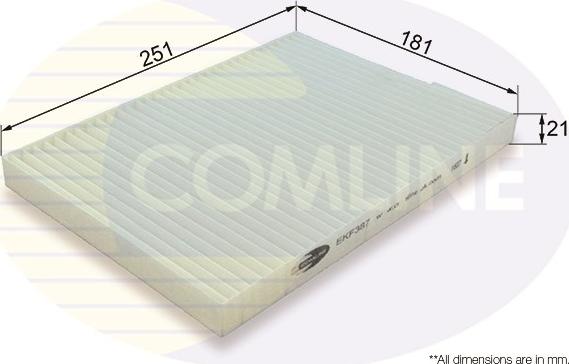 Comline EKF387 - Filtre, air de l'habitacle cwaw.fr