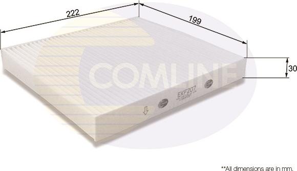 Comline EKF207 - Filtre, air de l'habitacle cwaw.fr