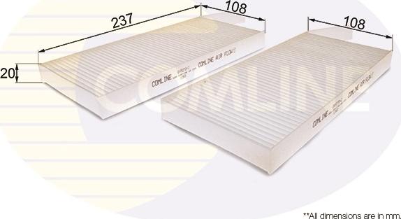 Comline EKF270-2 - Filtre, air de l'habitacle cwaw.fr