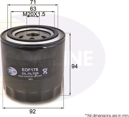 Comline EOF178 - Filtre à huile cwaw.fr