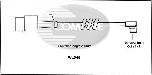 Comline WL045 - Contact d'avertissement, usure des plaquettes de frein cwaw.fr