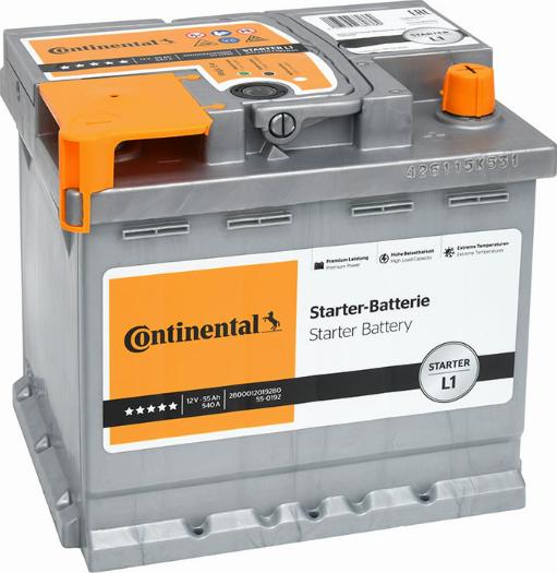 Continental 2800012019280 - Batterie de démarrage cwaw.fr