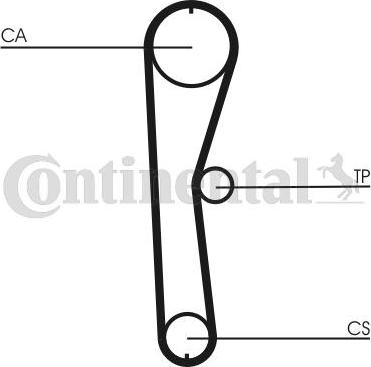 CONTITECH CT 824 - Courroie de distribution cwaw.fr