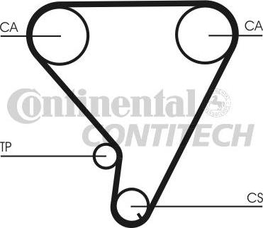 CONTINENTAL CTAM BR 3PK640 - Courroie trapézoïdale à nervures cwaw.fr