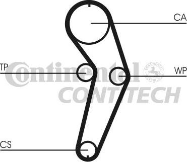 CONTINENTAL CTAM BR CT988 - Courroie de distribution cwaw.fr