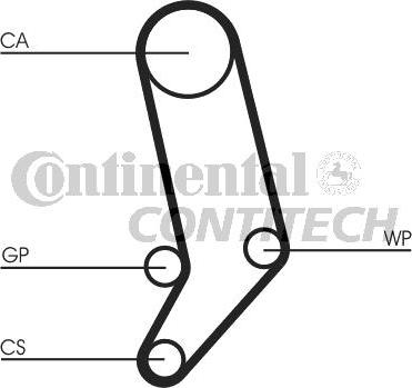 CONTINENTAL CTAM BR CT939 - Courroie de distribution cwaw.fr