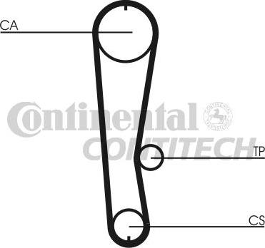 CONTINENTAL CTAM BR CT936 - Courroie de distribution cwaw.fr