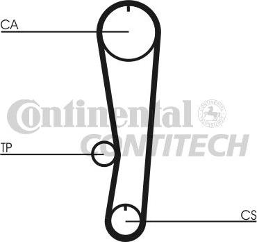 CONTINENTAL CTAM BR CT568 - Courroie de distribution cwaw.fr