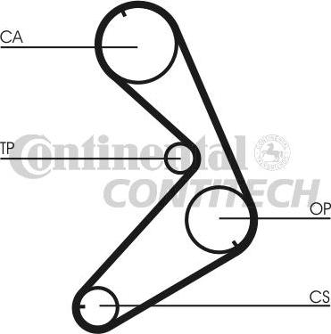 CONTINENTAL CTAM BR CT676 - Courroie de distribution cwaw.fr