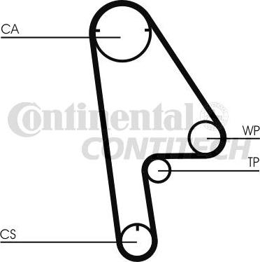 CONTINENTAL CTAM BR CT1001 - Courroie de distribution cwaw.fr