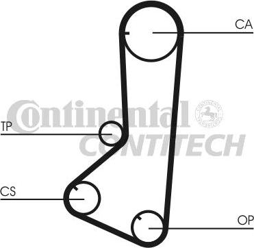 CONTINENTAL CTAM BR CT802 - Courroie de distribution cwaw.fr