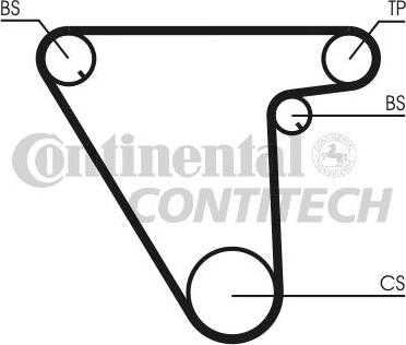 CONTINENTAL CTAM BR CT833 - Courroie de distribution cwaw.fr