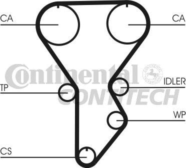 CONTINENTAL CTAM BR CT790 - Courroie de distribution cwaw.fr