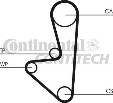 CONTINENTAL CTAM BR CT744 - Courroie de distribution cwaw.fr