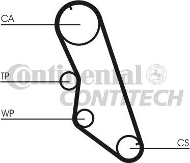 CONTINENTAL CTAM BR CT754 - Courroie de distribution cwaw.fr