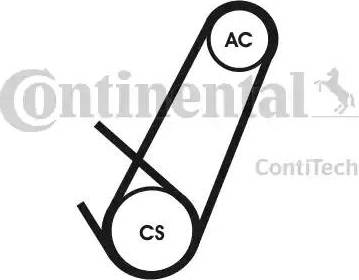 Continental 4PK924 ELAST T1 - Courroie trapézoïdale à nervures cwaw.fr