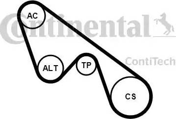 Continental 5PK1150K1 - Jeu de courroies trapézoïdales à nervures cwaw.fr