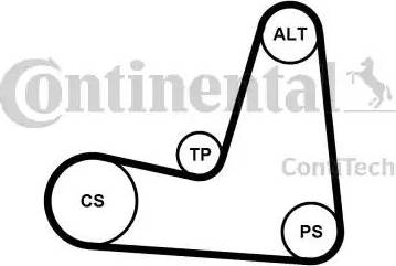 Continental 5PK1135K1 - Jeu de courroies trapézoïdales à nervures cwaw.fr