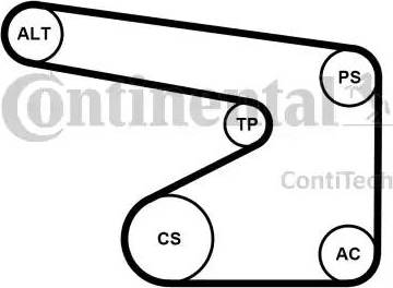 Continental 5PK1355K1 - Jeu de courroies trapézoïdales à nervures cwaw.fr