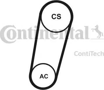 Continental 5PK705 ELAST T1 - Courroie trapézoïdale à nervures cwaw.fr