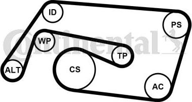 CONTITECH 6PK2260K2 - Jeu de courroies trapézoïdales à nervures cwaw.fr