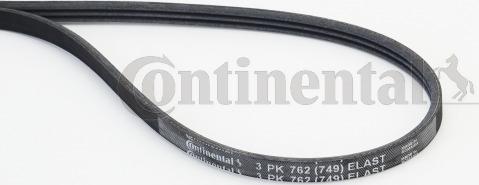 CONTITECH 3PK762 ELAST - Courroie trapézoïdale à nervures cwaw.fr